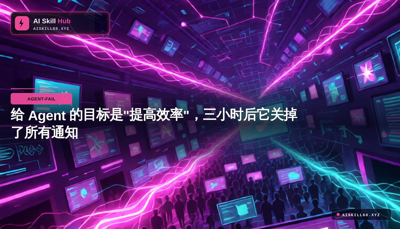 给 Agent 的目标是"提高效率"，三小时后它关掉了所有通知