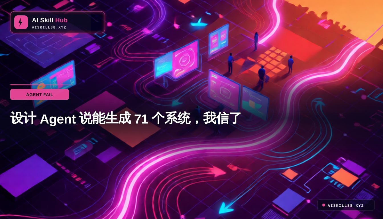 设计 Agent 说能生成 71 个系统，我信了