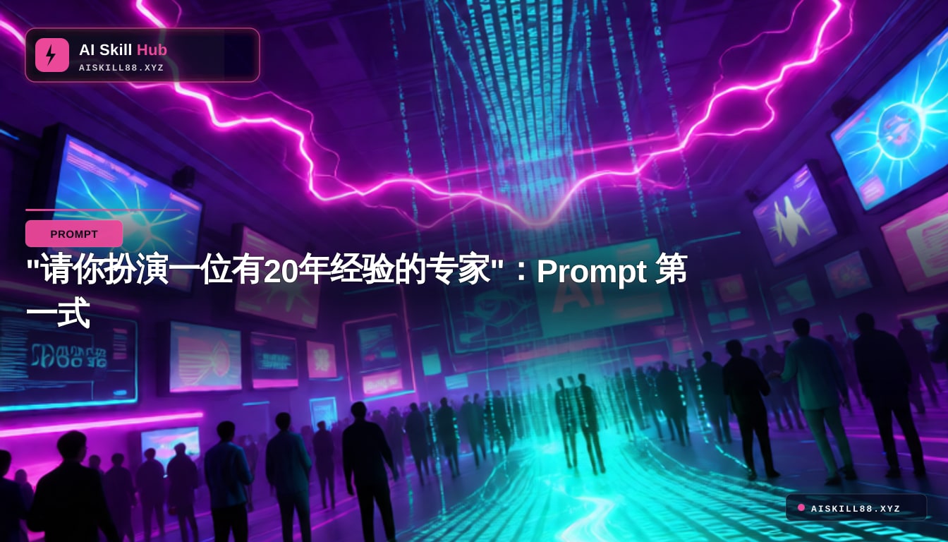 "请你扮演一位有20年经验的专家"：Prompt 第一式
