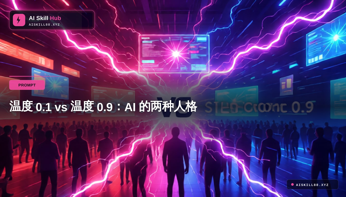 温度 0.1 vs 温度 0.9：AI 的两种人格