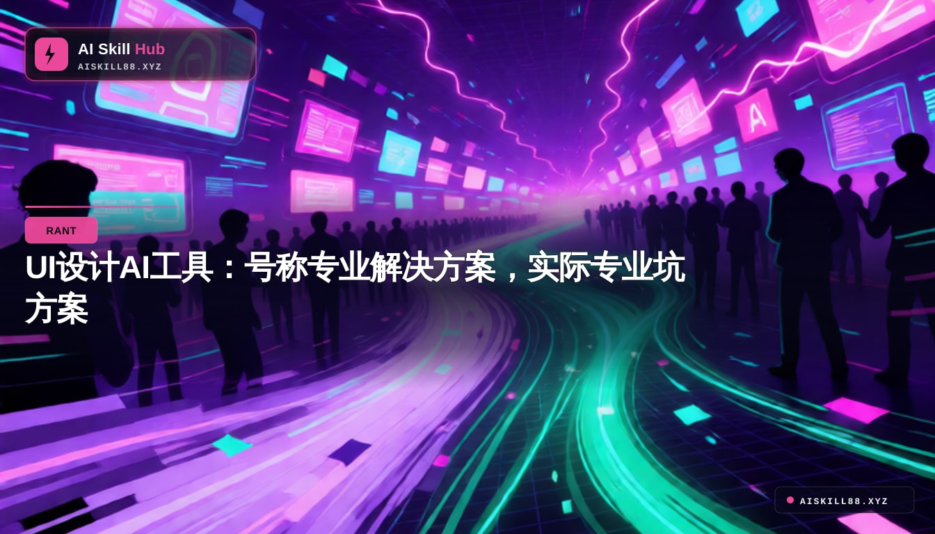UI设计AI工具：号称专业解决方案，实际专业坑方案